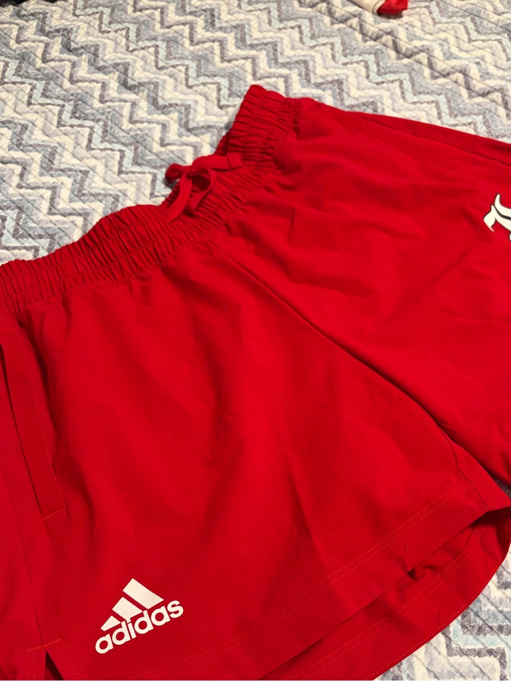 University of Louisville adidas Women's Red Athletic Shorts - Picture 2 of 6